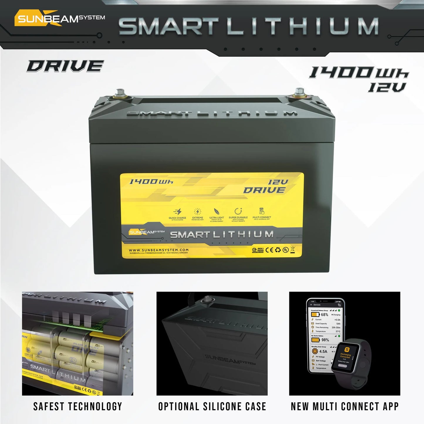 Smart Lithium Drive 12V 1400Wh