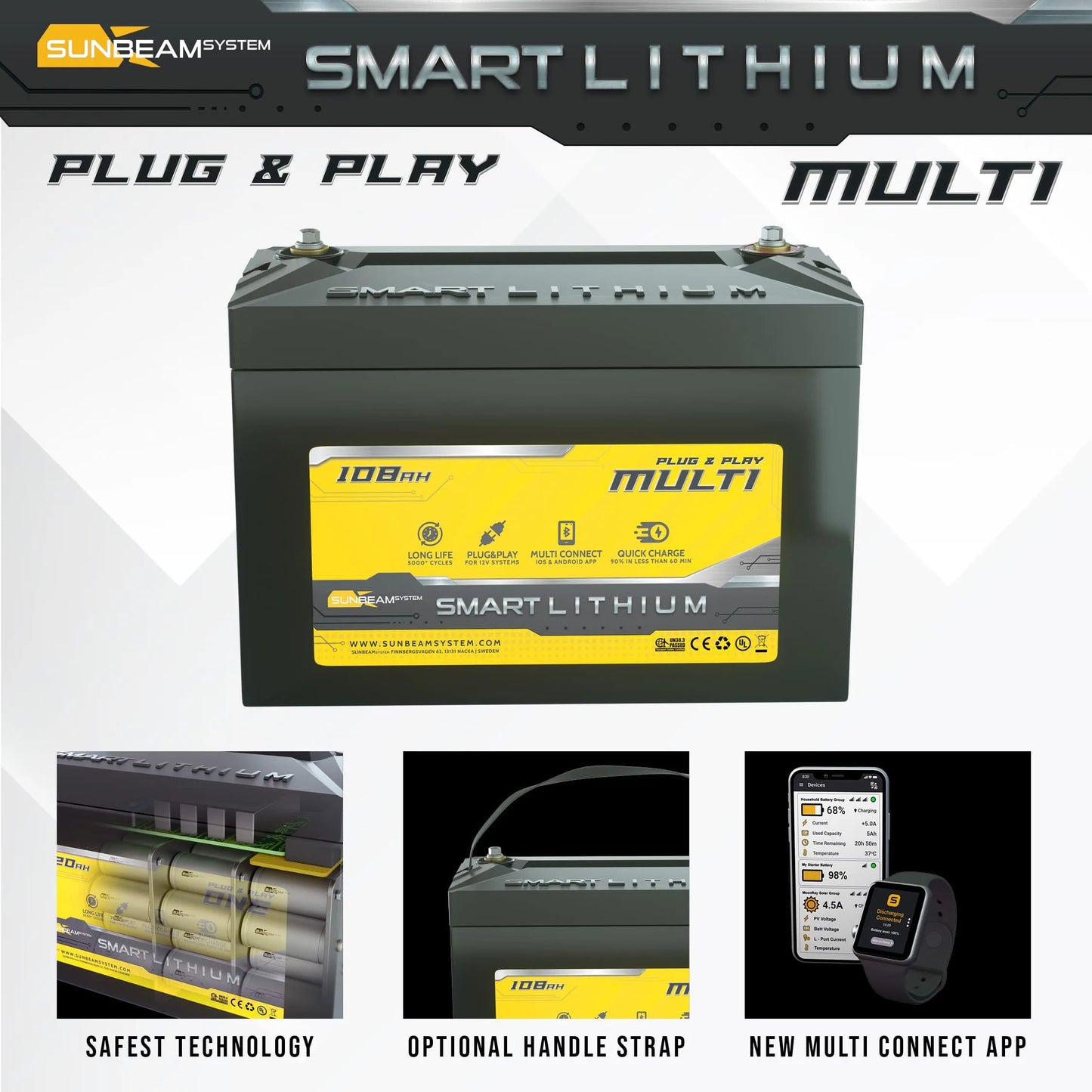 Smart Lithium Plug & Play MULTI 108Ah