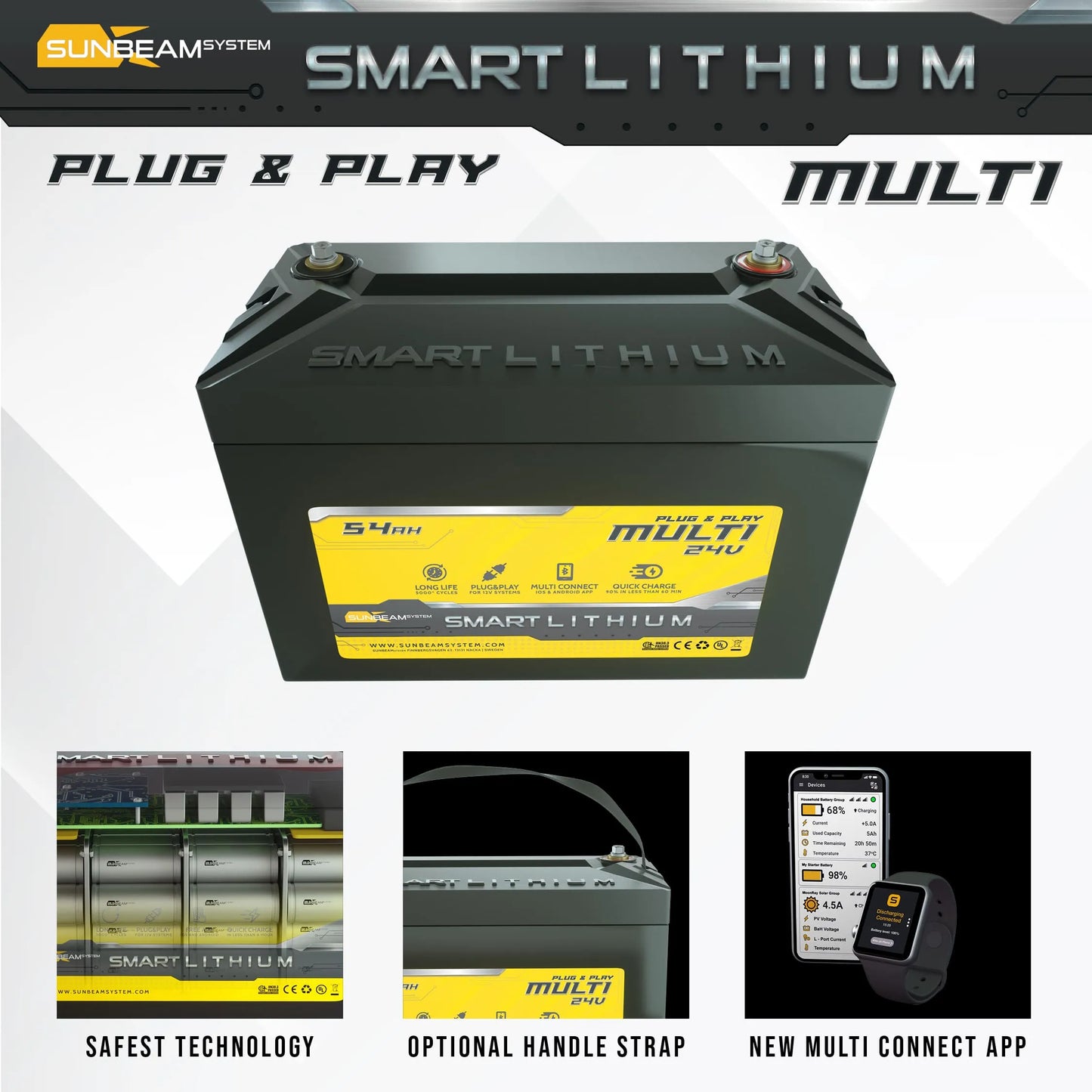 Smart Lithium Plug & Play MULTI 24V 54Ah