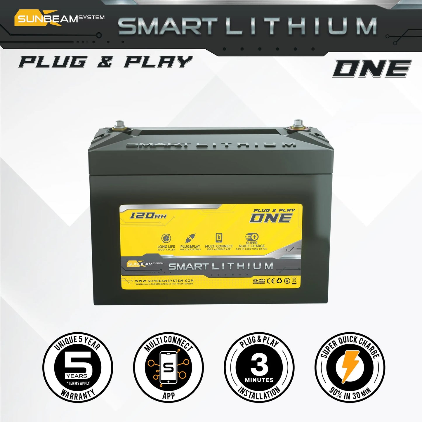Smart Lithium Plug & Play ONE 120Ah