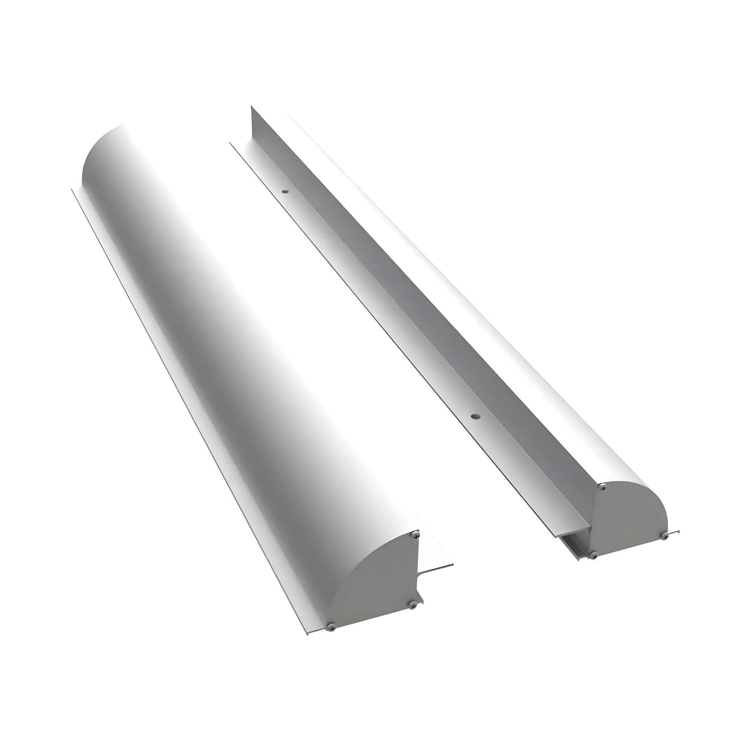 Aluminium spoiler 55 cm zilver (Set van 2)