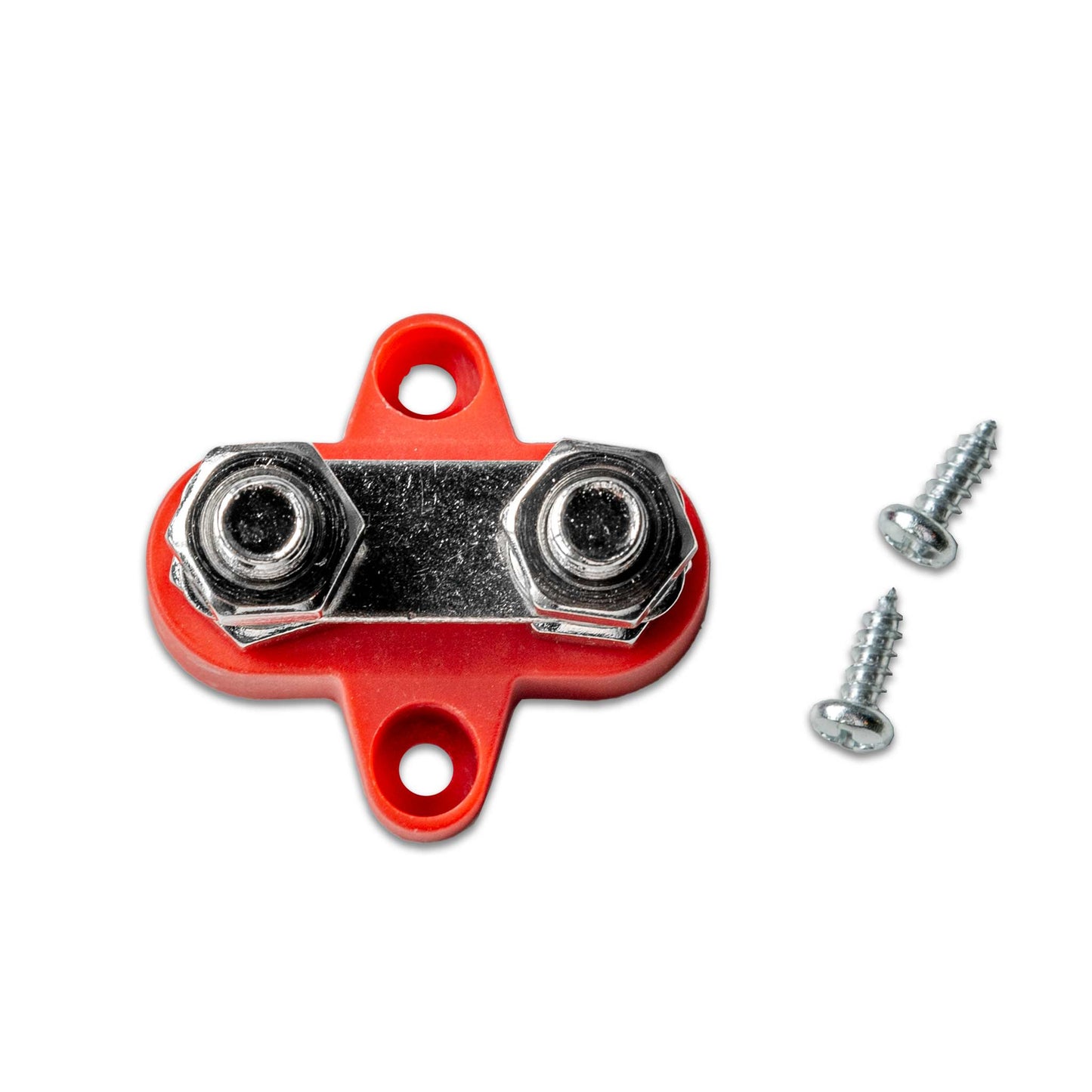 DC verdeelpunt 2 x M8 bout, rood