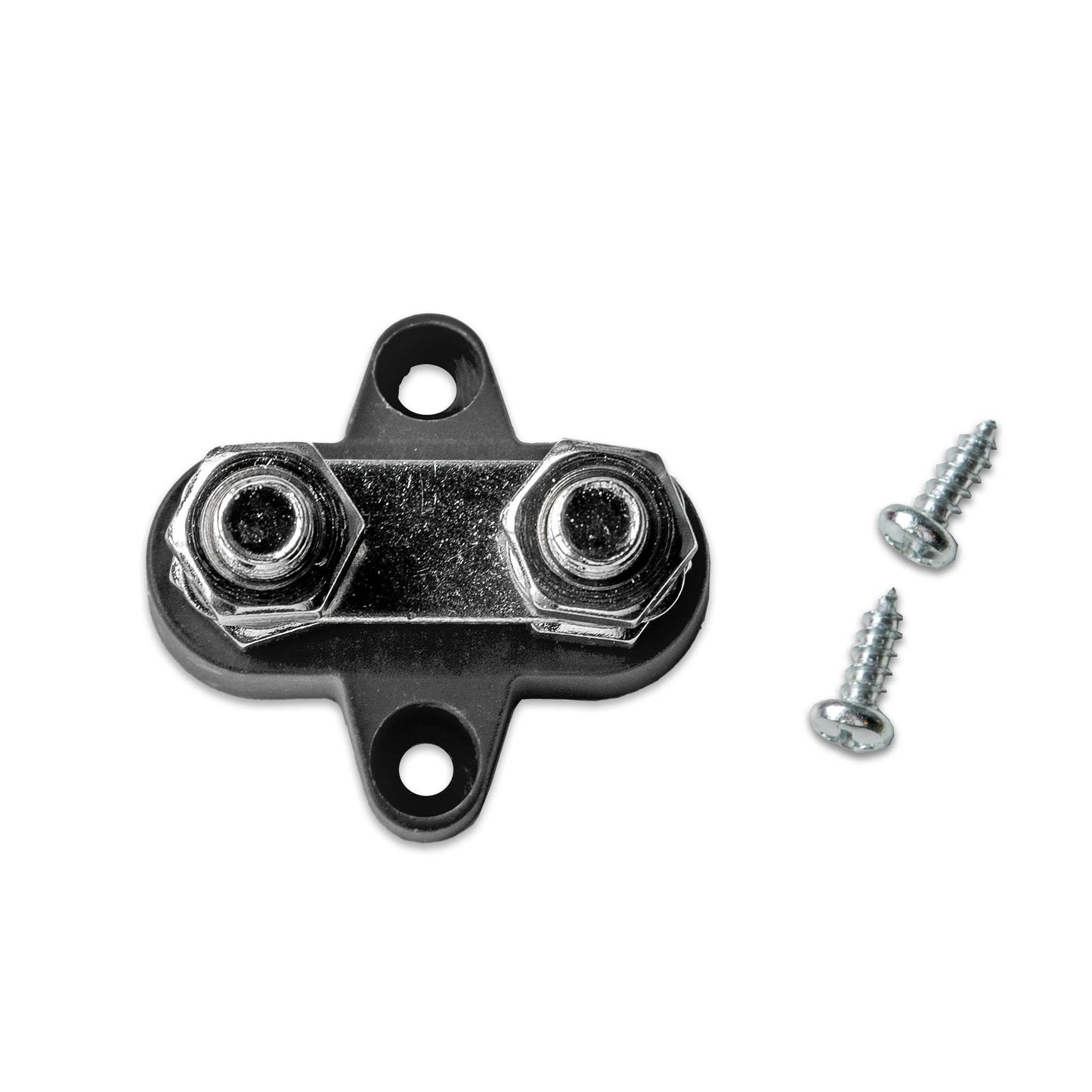 DC verdeelpunt 2 x M8 bout, zwart