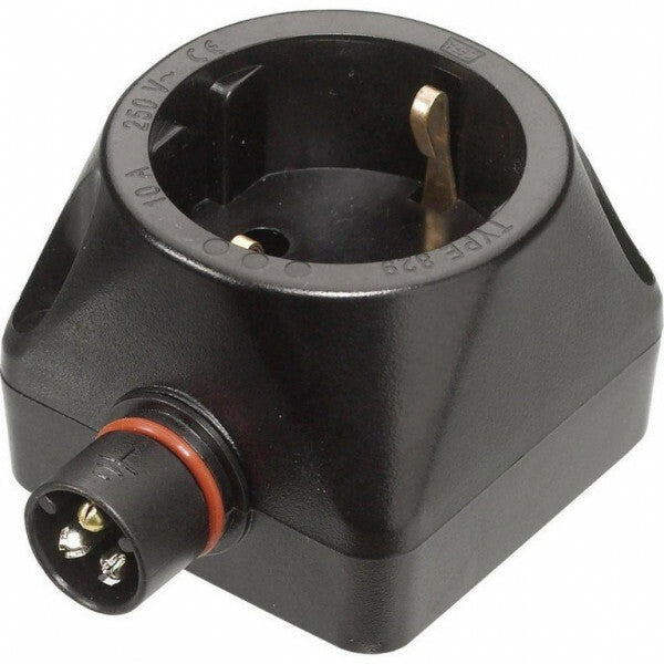DEFA WarmUp wandcontactdoos met PlugIn aansluiting voor binnenmontage in camper of boot, geschikt voor aansluiting van interieurverwarming of 230V-apparatuur