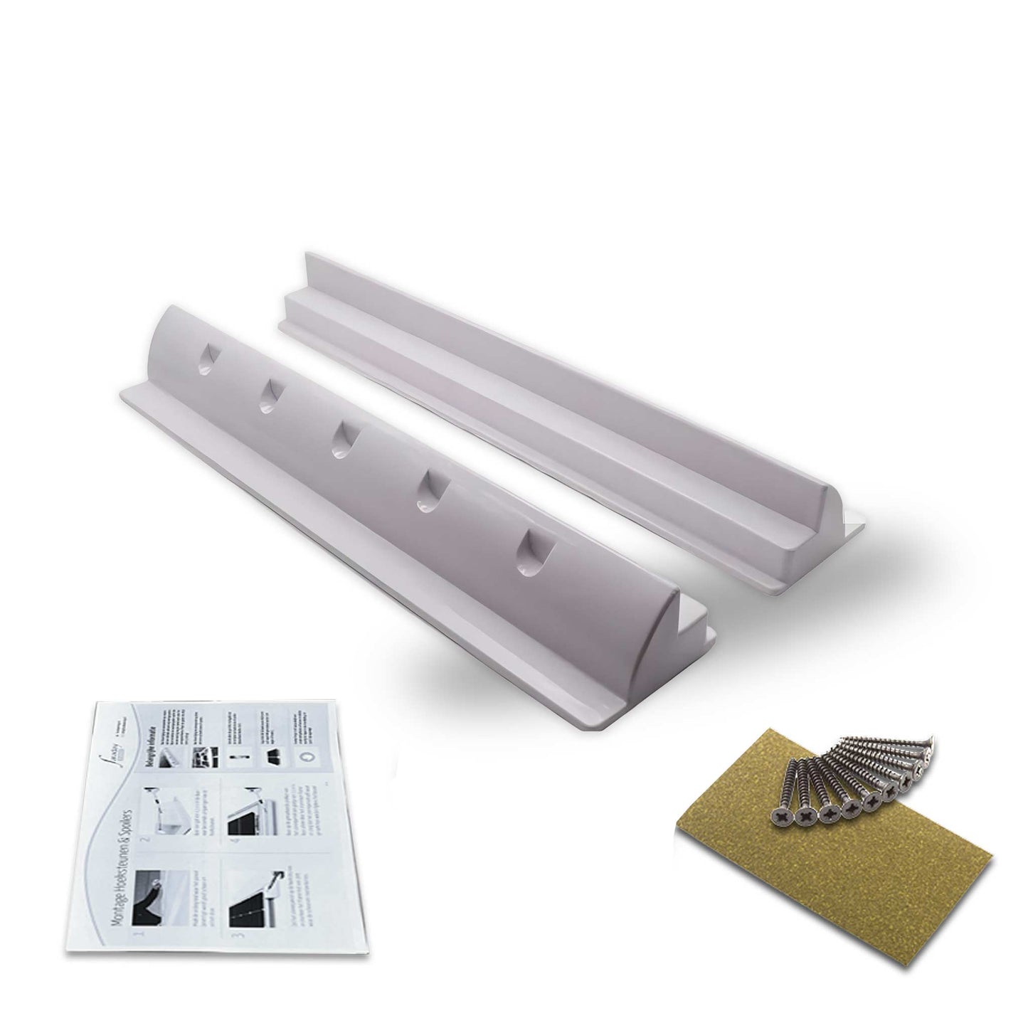 ABS spoiler 55 cm wit (Set van 2)