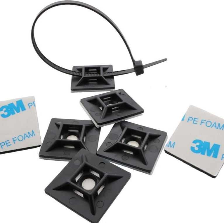 Zelfklevende UV-bestendige plakzadels met tiewraps voor solarkabels op camperdak