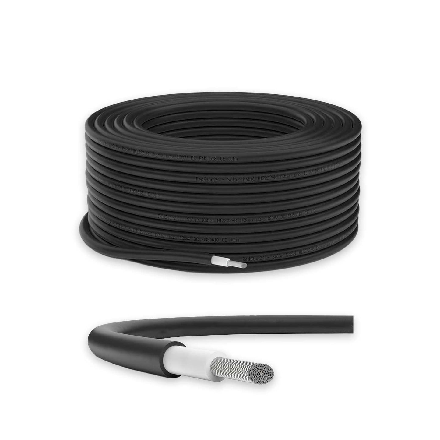 Solarkabel 6mm² zwart per meter