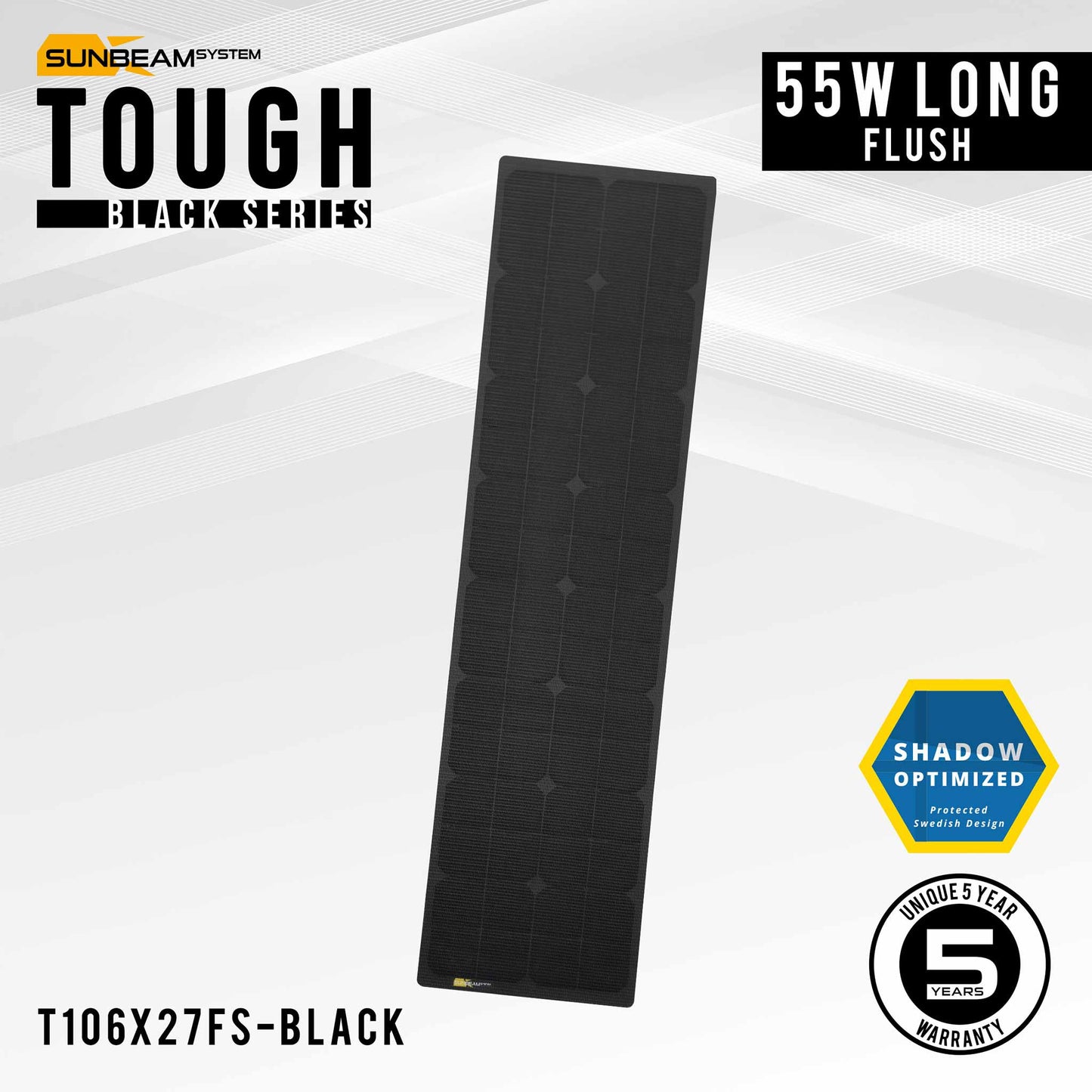 Sunbeam Tough Black 55Wp Long Flush