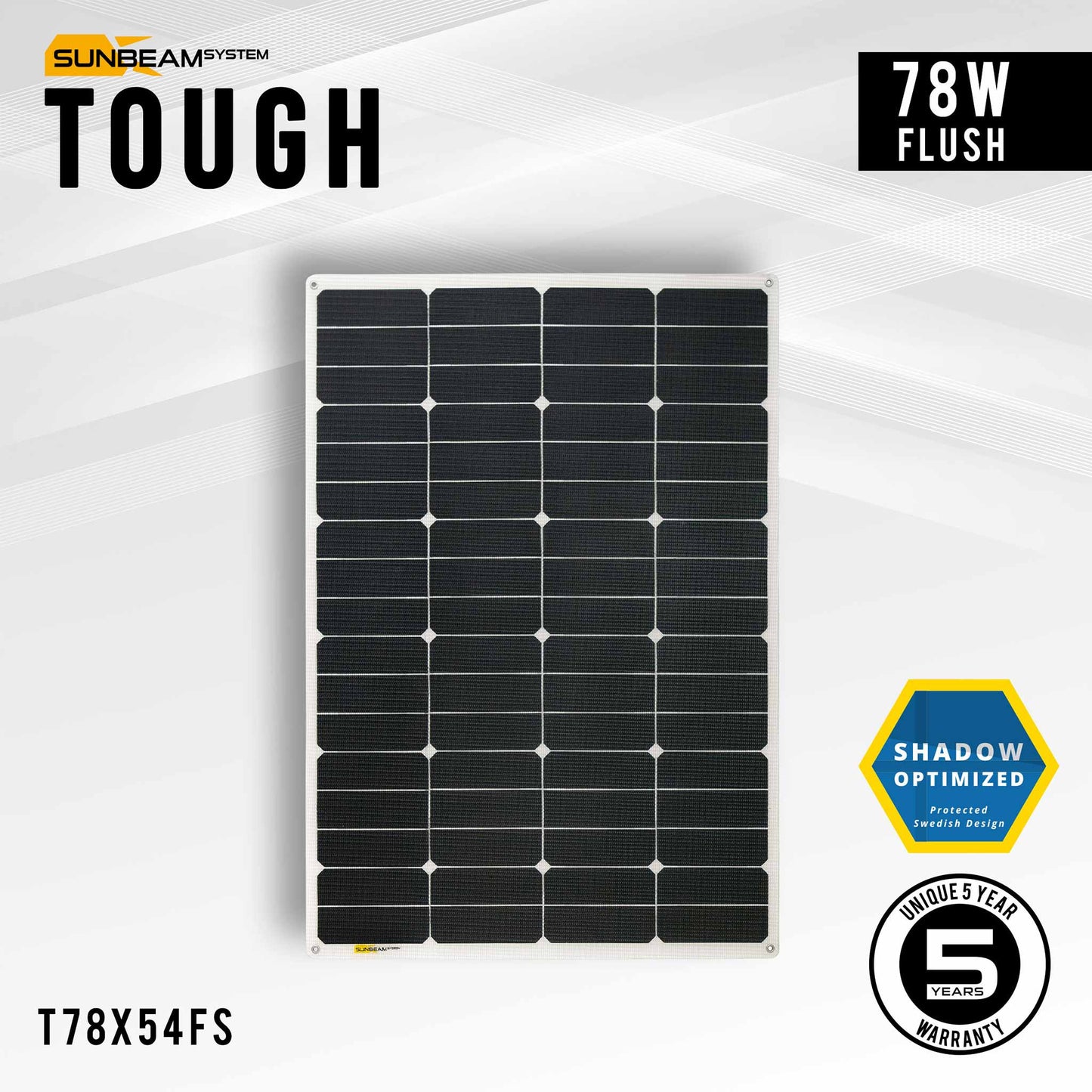 Sunbeam Tough 78Wp Flush (corner holes)