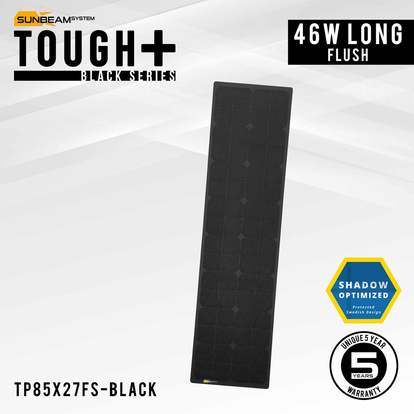 Sunbeam Tough+ Black 46Wp Long Flush