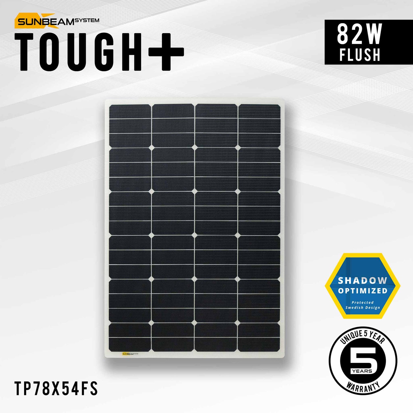 Sunbeam Tough+ 82Wp Flush