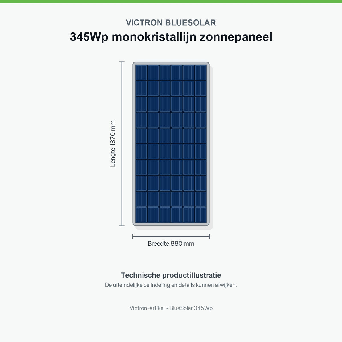 Victron BlueSolar 345Wp monokristallines Solarmodul