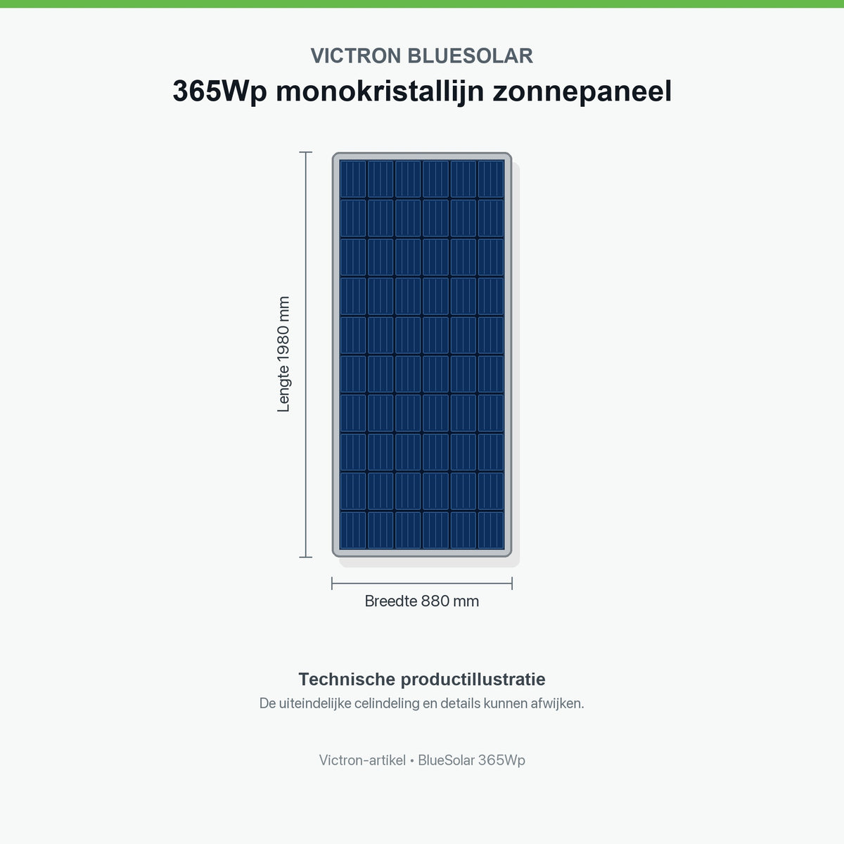 Victron BlueSolar 365Wp monokristallines Solarmodul
