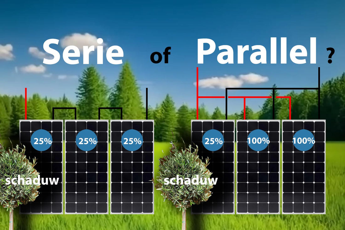 Zonnepanelen aansluiten: serie of parallel