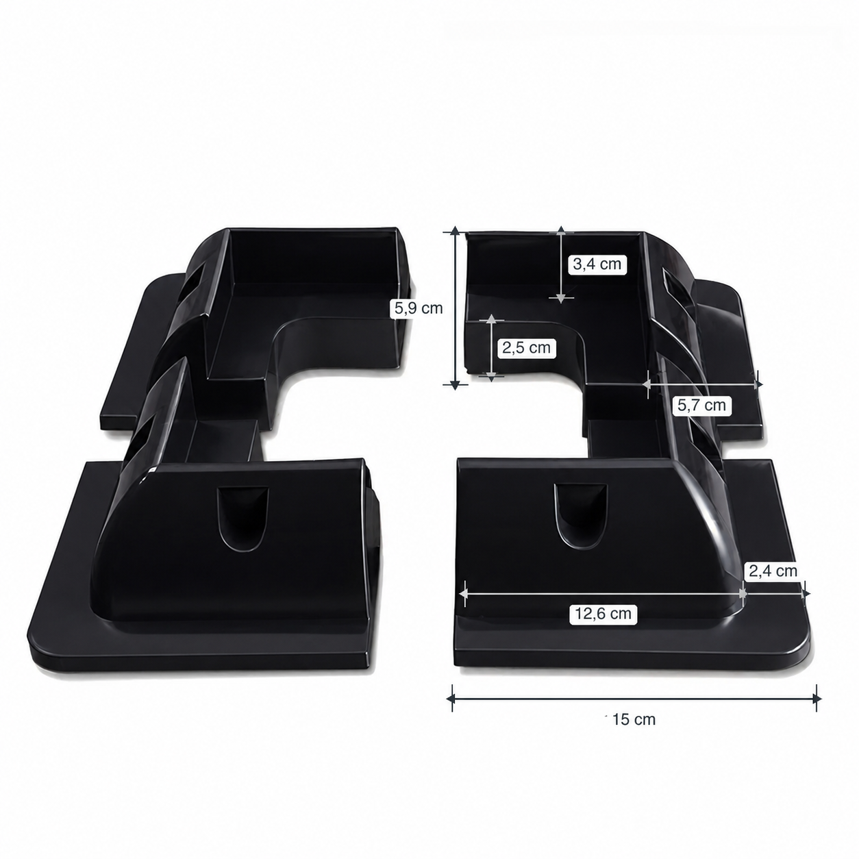 ABS Corner Brackets Black (Set of 4)