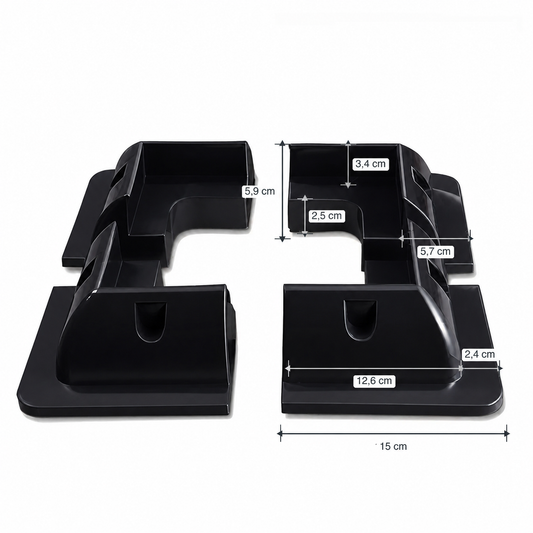 ABS-Eckhalterungen schwarz (4er-Set)