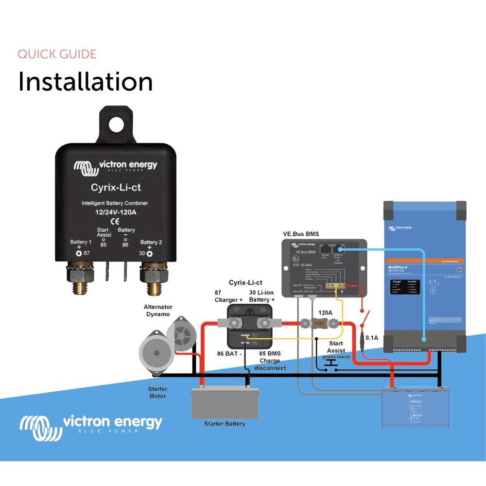 Victron Cyrix-Li-ct 12/24V-120A lithium combiner