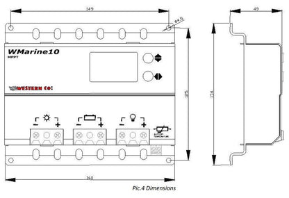Western WMarine10 Buck/Boost MPPT 10A 24V