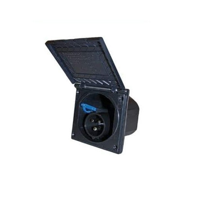 Shore Power Inlet CEE Black with Cover