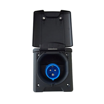 Shore Power Inlet CEE Black with Cover