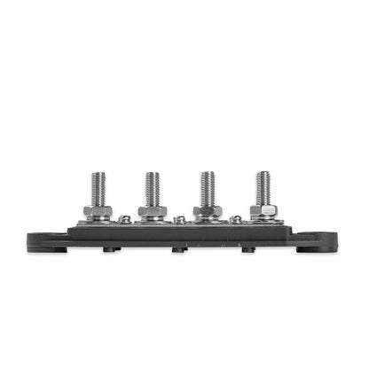 Busbar met afdekkap 4-voudig M8, zwart