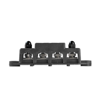 Busbar met afdekkap 4-voudig M8, zwart