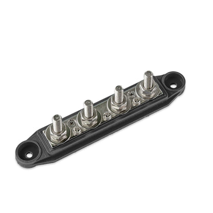 Busbar met afdekkap 4-voudig M8, zwart