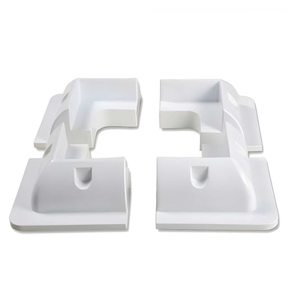 ABS hoeksteunen wit (Set van 4)