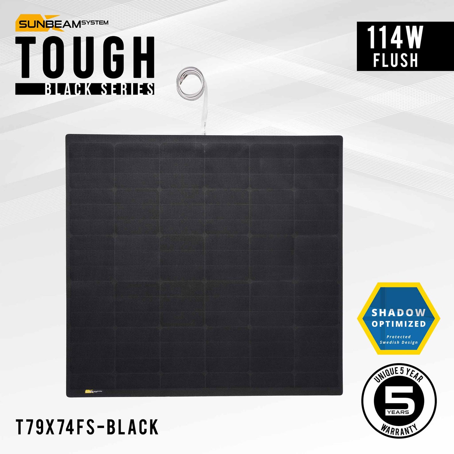 Sunbeam Tough Black 114Wp Flush