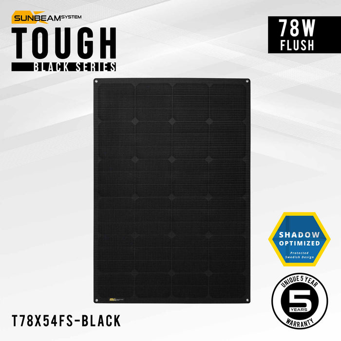 Sunbeam Tough Black 78Wp Flush (Ecklöcher)