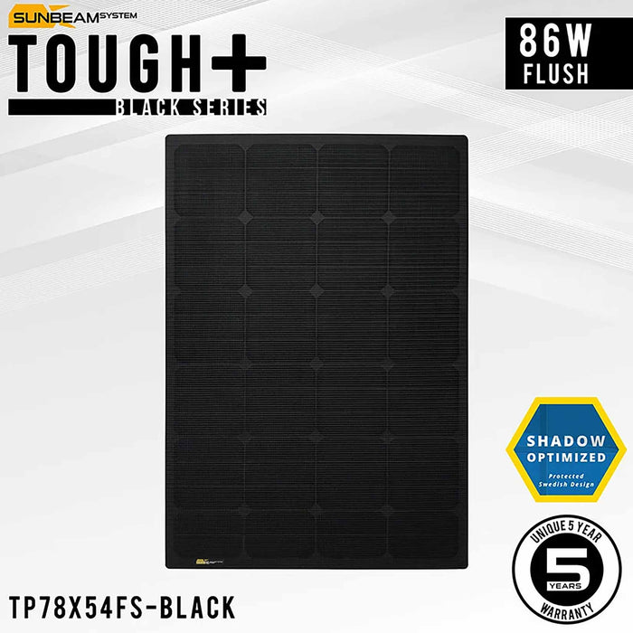 Sunbeam Tough+ Schwarz 86Wp Flush