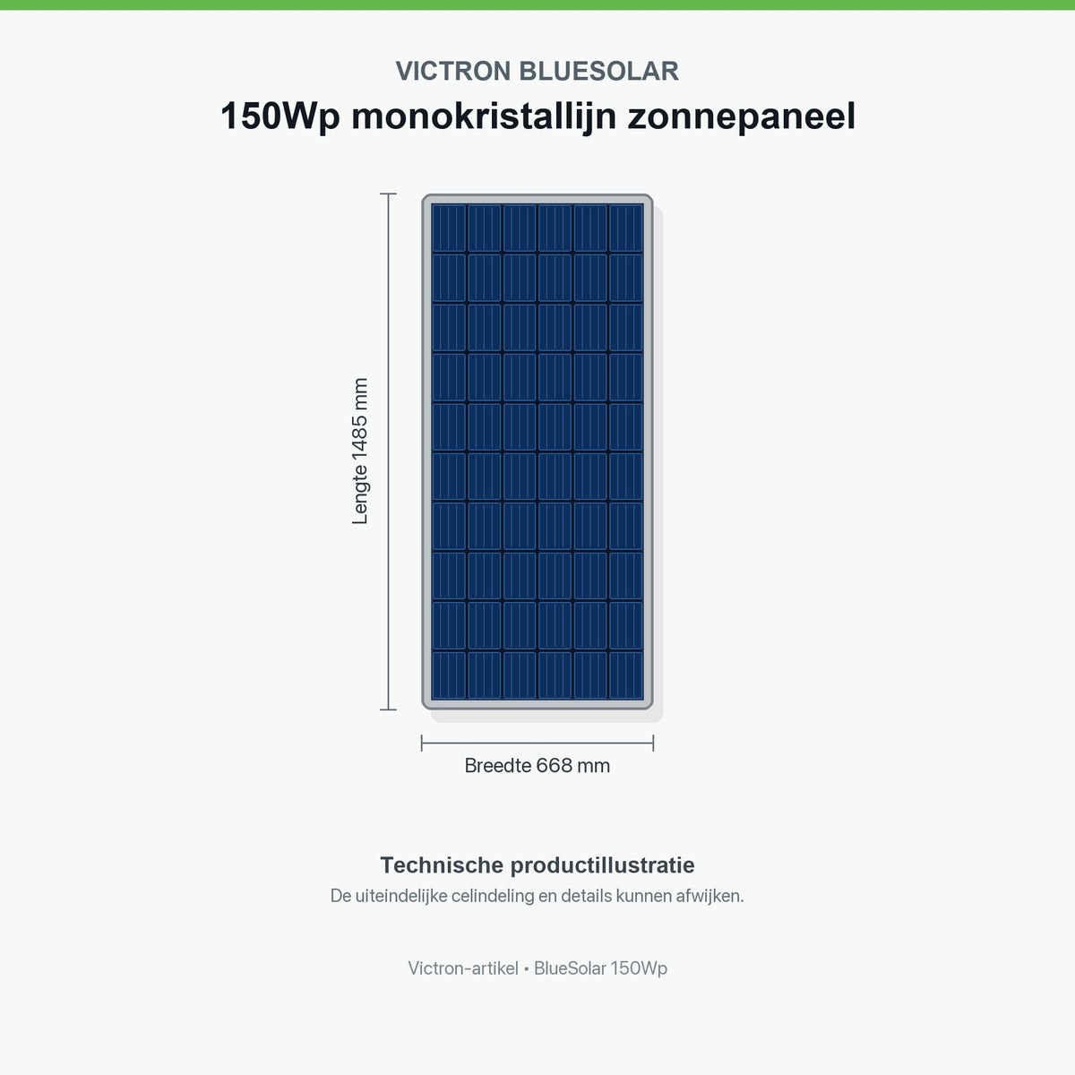 Victron BlueSolar 150Wp Monocrystalline Solar Panel