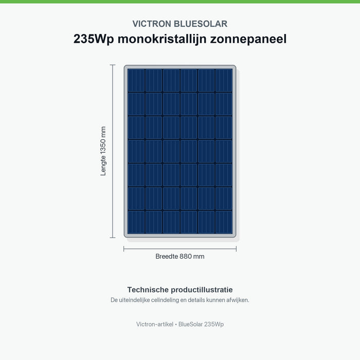 Victron BlueSolar 235Wp monokristallijn zonnepaneel