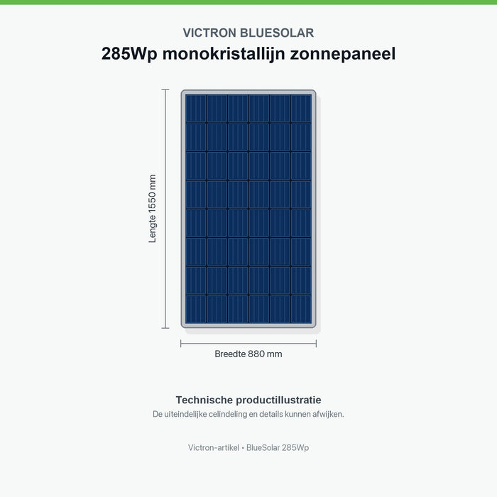 Victron BlueSolar 285Wp monokristallijn zonnepaneel