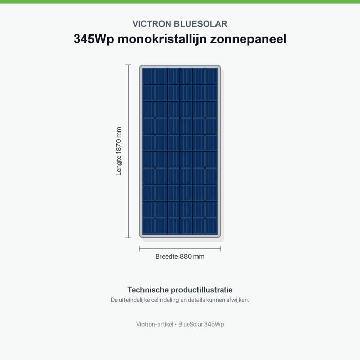Victron BlueSolar 345Wp monokristallijn zonnepaneel