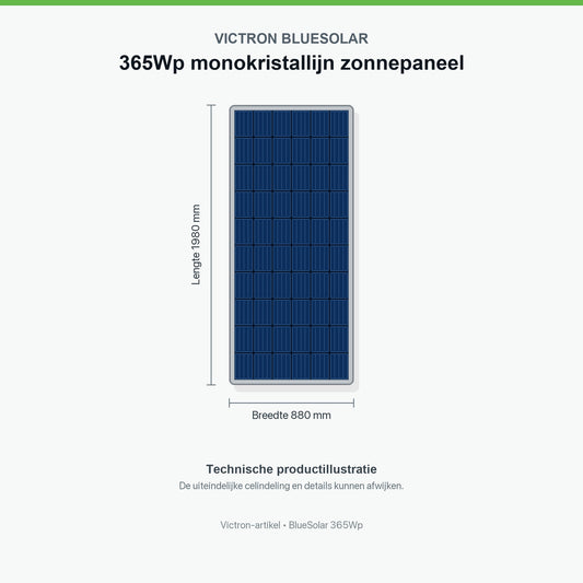 Victron BlueSolar 365Wp monokristallines Solarmodul