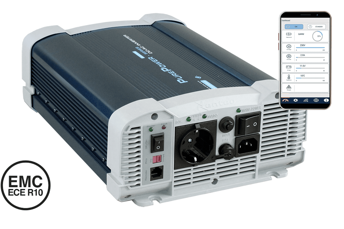 Xenteq PurePowerSwitch 12V 2000W omvormer met bypass & app – Faraday Energy