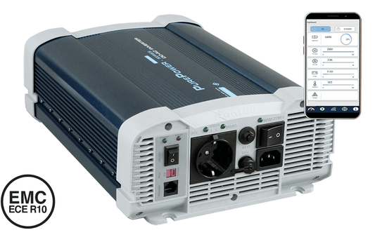 Xenteq PurePowerSwitch 12V 2000W omvormer met PurePower app – bediening en instellingen via smartphone